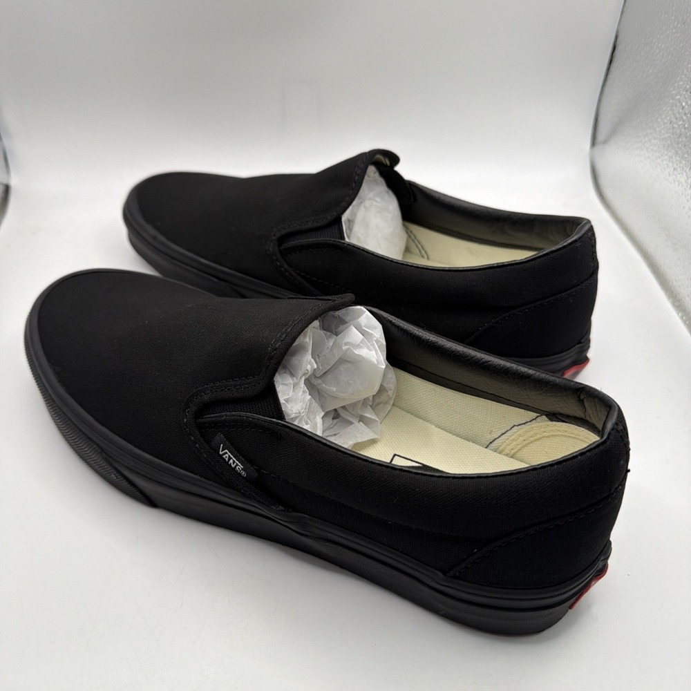 Vans  Unisex Adult Classic SlipOn Shoes In Black/Black. Men's 9.5,Women's 11 - Picture 7 of 13